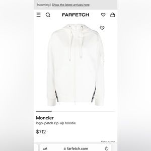 Moncler logo patch zip up hoodie (XS)